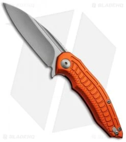 Brous Blades Bionic Flipper Knife Orange Aluminum (3" Satin)