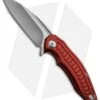Brous Blades Bionic Flipper Knife Red Aluminum (3" Satin Plain) -Brous Blades Shop brous blades bionic flipper satin red