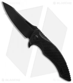 Brous T4 Tanium Design Flipper Knife G10 (4" Blackout)
