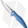 Brous Blades Sniper Flipper Liner Lock Knife Blue Aluminum (3.75" Satin)