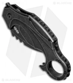 Brous Blades Elite Enforcer Folding Karambit Knife ASW Ti (2.6" Acid SW) -Brous Blades Shop brous blades elite enforcer asw BHQ 36466 dl spine