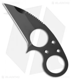 Brous Blades Silent Soldier V1 Neck Knife Straight Edge Fixed (2.5" Black)