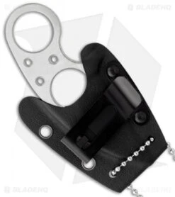 Brous Blades Silent Soldier V1 Neck Knife Straight Edge Fixed (2.5" Satin) -Brous Blades Shop brous blades j brous ssv1 fixed bead blast sheath