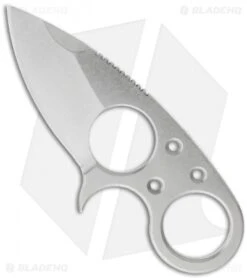 Brous Blades Silent Soldier V2 Neck Knife Drop Point Fixed (2.5" Stonewash)