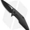 Brous Blades Mini Division Flipper Knife Blackout Carbon Fiber (3.5" Acid SW)