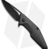 Brous Blades Mini Division Flipper Knife Blackout Carbon Fiber (3.5" Black) -Brous Blades Shop brous blades mini division cf blackout