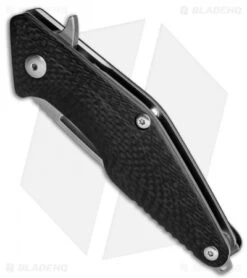 Brous Blades Mini Division Flipper Knife Blackout Carbon Fiber (3.5" Black) -Brous Blades Shop brous blades mini division cf sw side 1