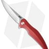 Brous Blades Sniper Flipper Liner Lock Knife Red Aluminum (3.75" Satin) -Brous Blades Shop brous blades red sniper satin cm