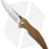 Brous Blades Sniper Flipper Liner Lock Knife Brown Aluminum (3.75" Satin) -Brous Blades Shop brous blades sniper brown satin cm