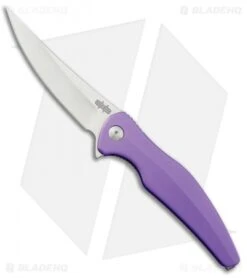 Brous Blades Sniper Flipper Liner Lock Knife Purple Aluminum (3.75" Satin)