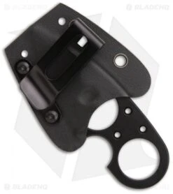 Brous Blades Silent Soldier V2 Neck Knife Drop Point Fixed (2.5" Black) -Brous Blades Shop brous blades ssv2 black sheath back