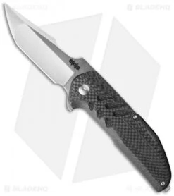 Brous Blades Turpin Strife Flipper Knife Carbon Fiber (3.75" Satin)