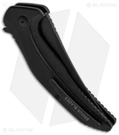 Brous Blades Vendetta Flipper Liner Lock Knife Black G-10 (4" Blackout) -Brous Blades Shop brous blades vendetta blackout side cm