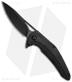 Brous Blades XR-1 Flipper Knife Blackout Titanium (3.5" Black)