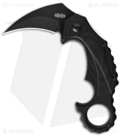 Brous Blades Enforcer Folding Karambit Knife (2.5" Blackout)