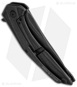 Brous Blades Parallax Frame Lock Flipper Knife Acid Stonewash Ti (3.75" Acid SW) -Brous Blades Shop brous parallax acid stonewash bhq 36426 cm side