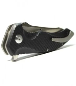 Brous Tanium Design T4 Flipper Knife Black G10 (4" Stonewashed) -Brous Blades Shop brous reloader cf 2 1