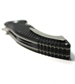 Brous Tanium Design T4 Flipper Knife Black G10 (4" Acid Washed) -Brous Blades Shop brous reloader cf spine