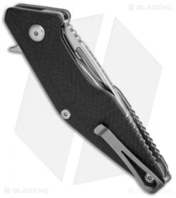 Brous Blades Mini Division Flipper Knife Carbon Fiber (3.5" Satin) -Brous Blades Shop brous sa mdv side