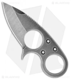 Brous Blades Silent Soldier V2 Neck Knife Drop Point Fixed (2.5" Acid Washed)