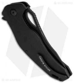 Brous Blades VR-71 Liner Lock Flipper Knife G10 (4" Blackout) -Brous Blades Shop brous vr 71 g 10 bo side cm